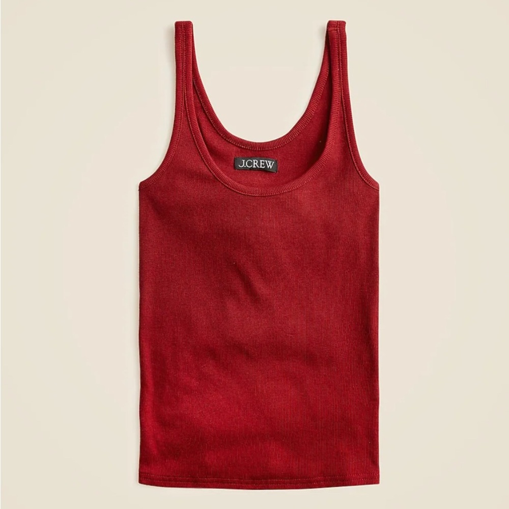 J. Crew BORDEAUX BERRY Scoopneck Tank